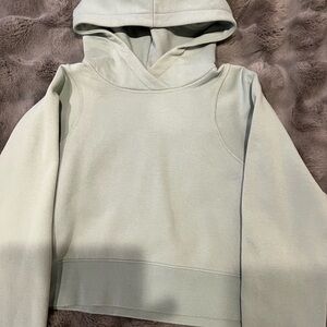 Mint green lululemon cropped hoodie